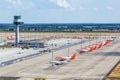 Berlin Brandenburg BER Airport EasyJet airplanes aerial view photo