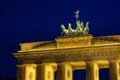 Berlin Brandenburg Gate night Royalty Free Stock Photo