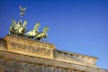 Berlin Brandenburg Gate Quadriga Royalty Free Stock Photo