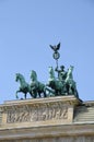 Berlin brandenburg gate quadriga Royalty Free Stock Photo