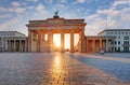 Berlin - Brandenburg Gate at sunrise, Germany Royalty Free Stock Photo