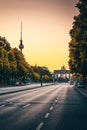 Berlin - Brandenburg Gate at sunrise, Germany Royalty Free Stock Photo