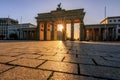 Berlin - Brandenburg Gate at sunrise, Germany Royalty Free Stock Photo