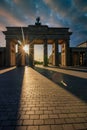 Berlin - Brandenburg Gate at sunrise, Germany Royalty Free Stock Photo