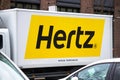 Hertz truck in berlin germany Royalty Free Stock Photo