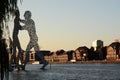 View of Molecule Man and Spree river. Berlin. Germany Royalty Free Stock Photo
