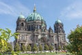 The Berlin Cathedral Berliner Dom and the Lustgarten Pleasure Garden. Berlin, Germany.