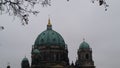 Berlin Cathedral Dome With Murky Sky Royalty Free Stock Photo