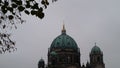 Berlin Cathedral Dome In Rainy Day Royalty Free Stock Photo