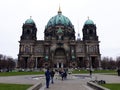 Berlin Cathedral in German, `Berliner Dom` in winter Royalty Free Stock Photo