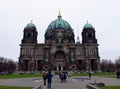 Berlin Cathedral in German, `Berliner Dom` in winter Royalty Free Stock Photo