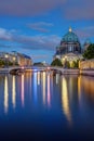 The Berlin Cathedral and the river Spree Royalty Free Stock Photo