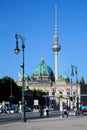 Berlin Cathedral and TV Tower, Berlin, Germany Royalty Free Stock Photo