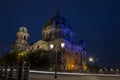 Berlin Cathedrale at night Royalty Free Stock Photo