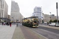 Berlin city bus,office buildings and each day life in Potsdamer Platz