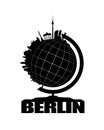 Berlin City on a Globe