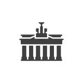 Berlin city landmark vector icon