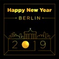 Berlin City New Year Card Design Template