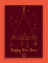 Berlin City New Year Card Design Template