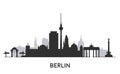 Berlin City skyline silhouette.