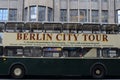 Berlin city tour bus parked for tourists in Berlin German