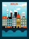 Berlin city. Vector illustration.