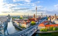 Berlin cityscape with Berlin cathedral and Television tower, Germany Royalty Free Stock Photo