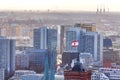 Berlin cityscape with berlin town hall flag