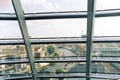 Berlin cityscape from inside Reichstag dome