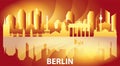 Berlin colorful gradient skyline Royalty Free Stock Photo
