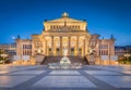 Berlin Concert Hall at famous Gendarmenmarkt Square in twilight, Berlin, Germany Royalty Free Stock Photo