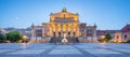 Berlin Concert Hall at Gendarmenmarkt square panorama at dusk, Berlin, Germany Royalty Free Stock Photo