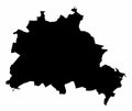 Berlin silhouette map