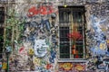 BERLIN - December 2020 : Typical grunge art court in Berlin on devember in Berlin. Court located just next to the