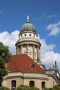 Berlin. Dome of the twin church called the Cathedral of the Fren Royalty Free Stock Photo