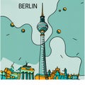 Berlin - A Drawing Of A Tall Tower