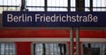 Berlin friedrichstraÃÅ¸e train station sign