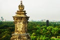 Berlin, Germany: Aerial view of Berlin Tiergarten public park and Victory Column -Berliner Siegessaeule and the bell tower, view Royalty Free Stock Photo