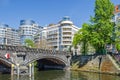 Office building Spreebogen and Moabiter bridge in Berlin Royalty Free Stock Photo