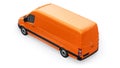 Berlin, Germany. April 28, 2022: Mercedes-Benz Sprinter. Orange European commercial van isolated on white background. 3d