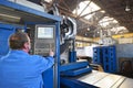 Berlin, Germany - April 18, 2013: Production of metal components in a foundry - mechanical engineering