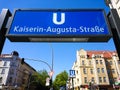 Kaiserin-Augusta-Strasse U-Bahn station, Berlin, Germany Royalty Free Stock Photo