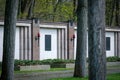 Berlin, Germany - April 21, 2023: The Soviet war memorial in Schonholzer Heide, Pankow, where 13,200 Soviet soldiers who