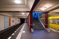 Stadtmitte underground railway station in city of Berlin Royalty Free Stock Photo