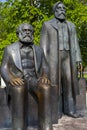 Marx and Engels Statue in Berlin Royalty Free Stock Photo