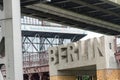 Berlin stone name under an iron bridge