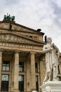 The concert hall and statue of Schiller in Berlin Royalty Free Stock Photo