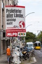 BERLIN, GERMANY - AUGUST 23, 2017: Election poster of MLPD party before 2017 Federal electio