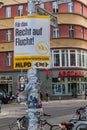 BERLIN, GERMANY - AUGUST 23, 2017: Election poster of MLPD party before 2017 Federal electio