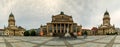 The Gendermanmarkt Square in Berlin with the concert hall and French cathedral and the German cathedral